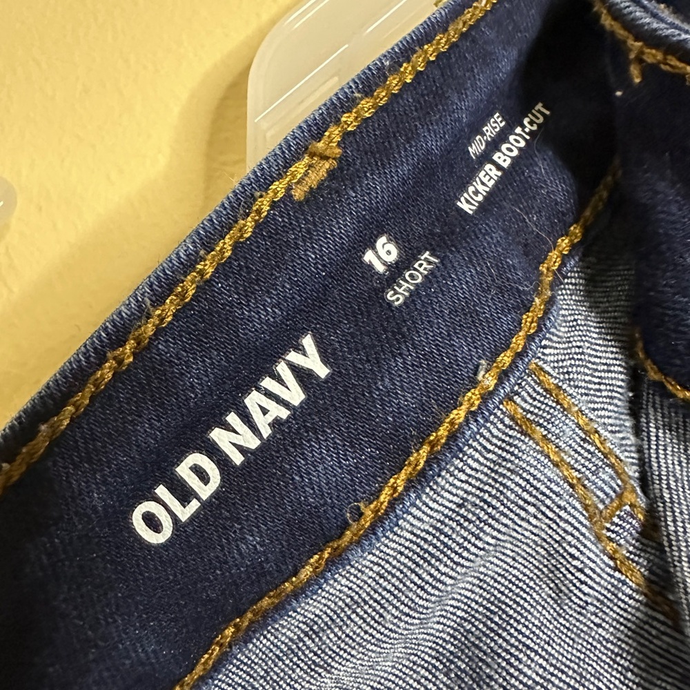 Old Navy Women's Dark Blue Boot Cut Jeans - Picture 2 of 4